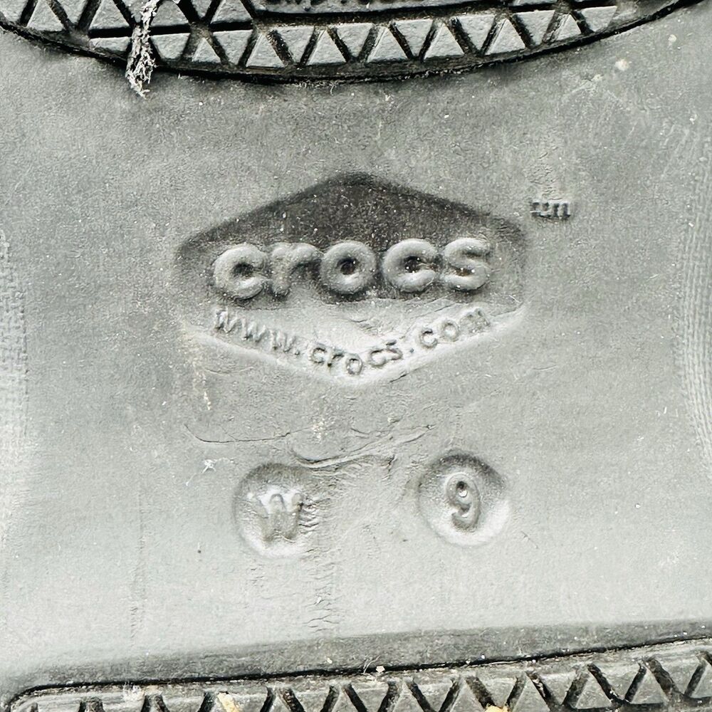 CROCS Neria Pro II Graphic Clogs Floral Flowers 205385 Womens Size 9 Black Gray - Picture 7 of 8